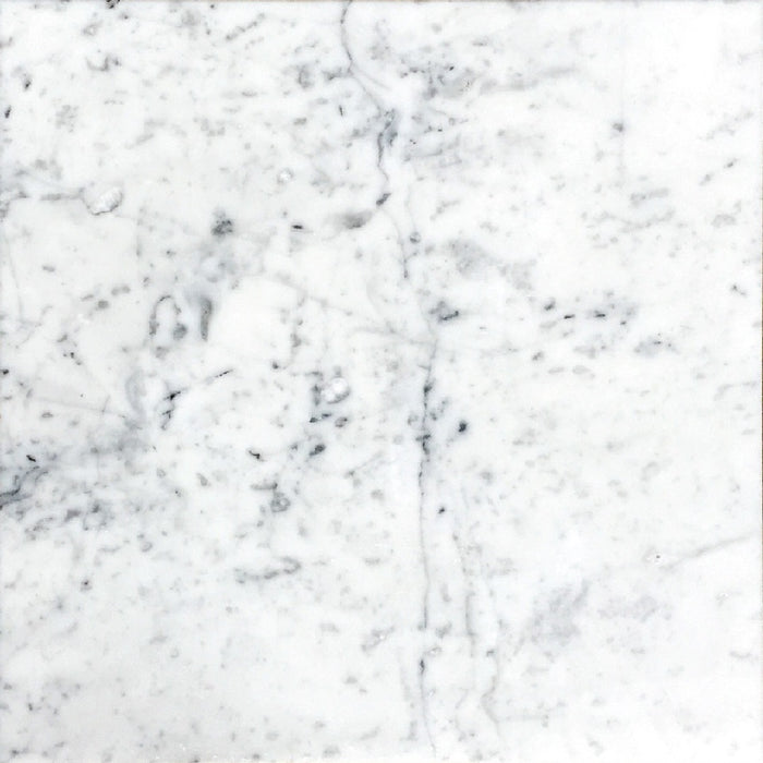 White Carrara Marble Tile 12" x 12"