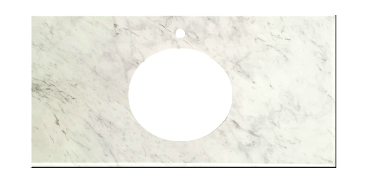 White Carrara Vanity Top